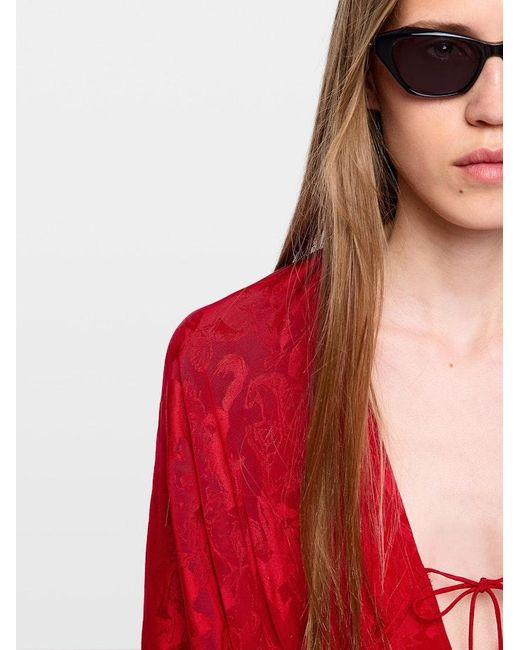 Zadig & Voltaire Red Rouna Silk Dress