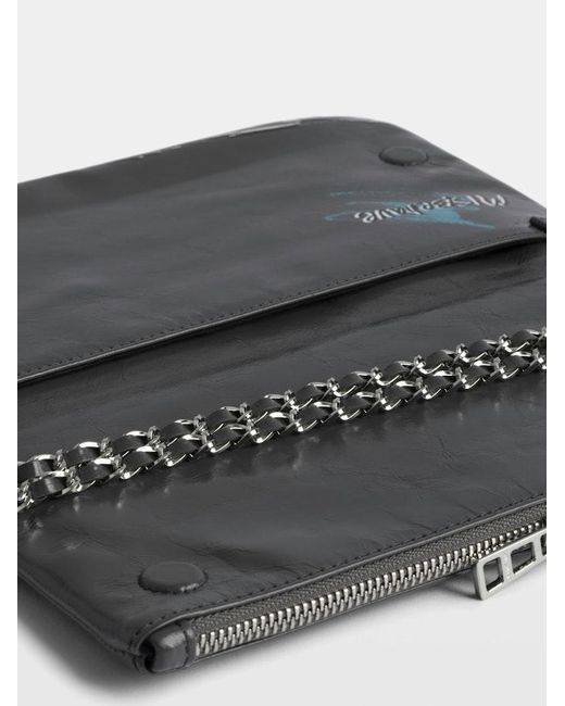 Zadig & Voltaire Gray Rock Humberto Clutch
