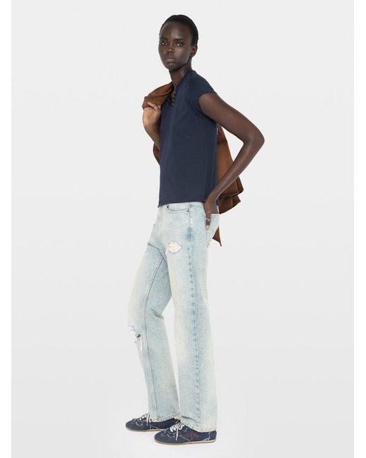 Zadig & Voltaire Blue Henley T-Shirt