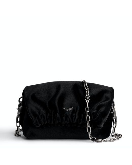 Zadig & Voltaire Black Rockyssime Xs Velvet Bag
