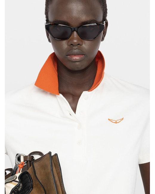 Zadig & Voltaire White Mirta Polo