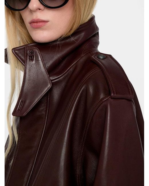 Zadig & Voltaire Brown Kimo Leather Jacket