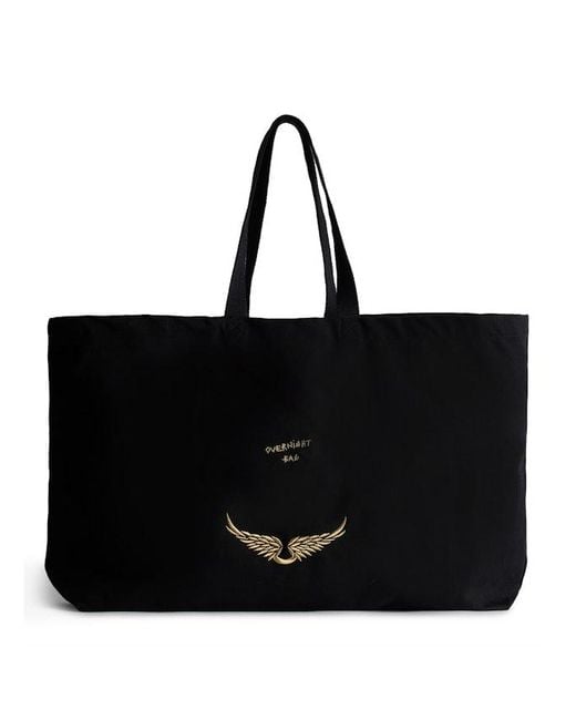 Zadig & Voltaire Black Overnight Tote Bag