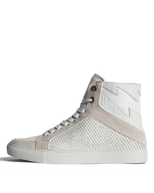 Sneakers montantes cuir zv1747 high flash Zadig & Voltaire en coloris White