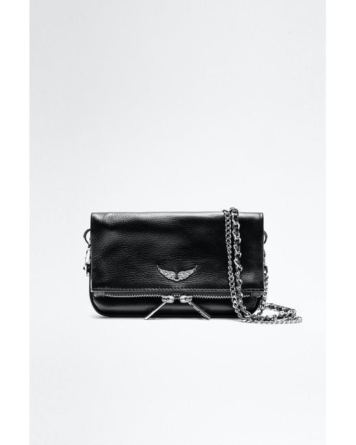 Zadig & Voltaire Leather Rock Nano Bag in Black - Lyst