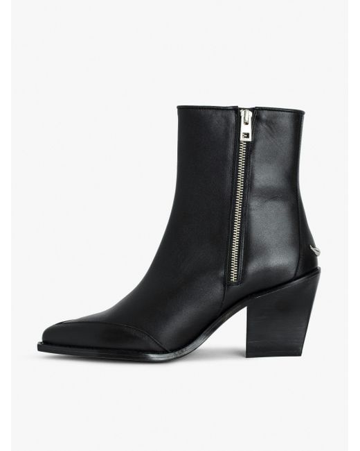 Zadig & Voltaire Black Cara Ankle Boots