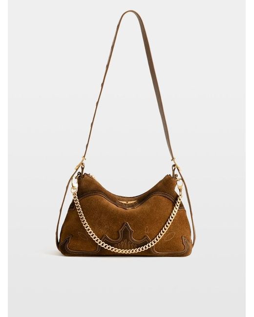 Zadig & Voltaire Brown Jim Mini Western Used Bag