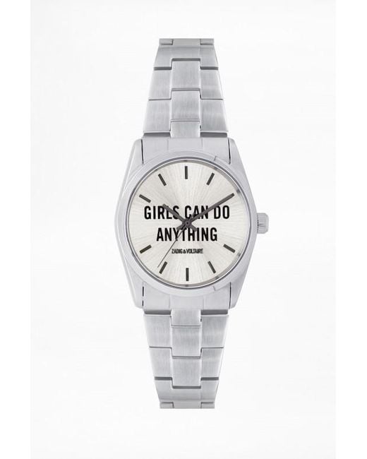 Montre timeless girls can do anything zvt101 Zadig & Voltaire en coloris Gray