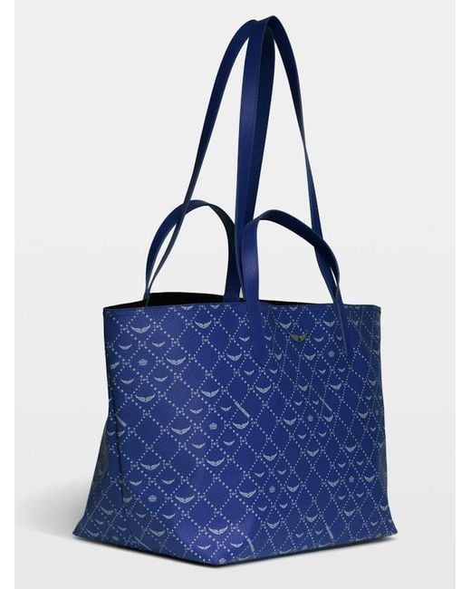 Zadig & Voltaire Blue Z Shopper Xl Monogram Bag