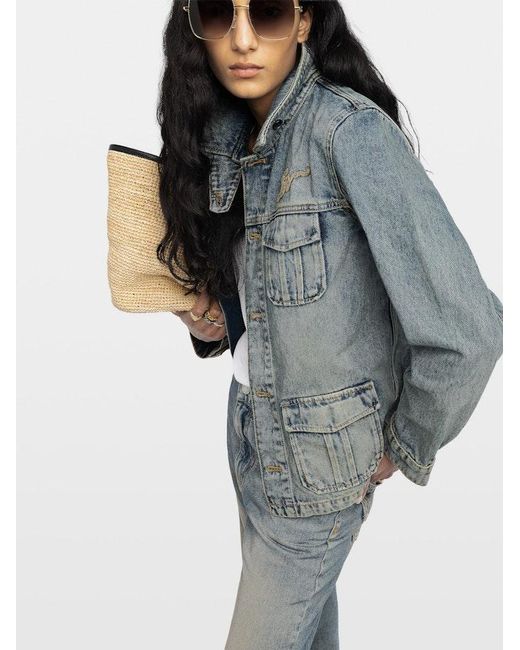 Zadig & Voltaire Blue Jacket Lienna Denim