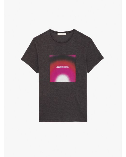 T-shirt toby photoprint Zadig & Voltaire pour homme en coloris Gray