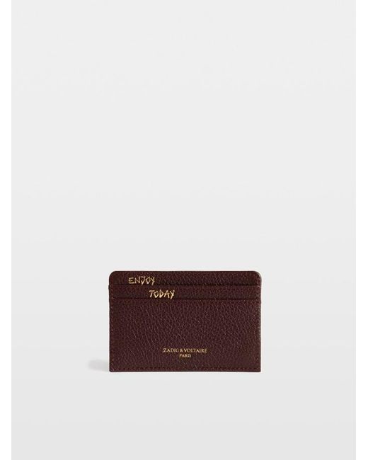 Zadig & Voltaire Brown Zv Pass Card Holder