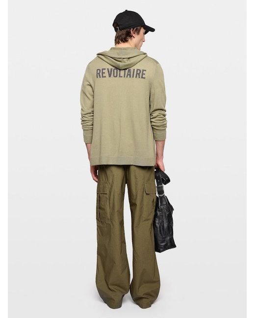 Zadig & Voltaire Cardigan Clash 100% Wolle in Green für Herren