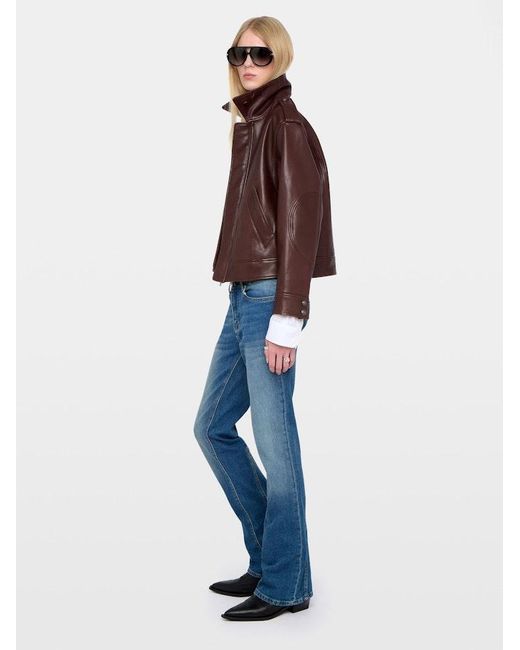 Zadig & Voltaire Brown Kimo Leather Jacket