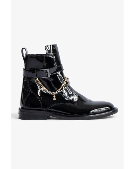 Zadig & Voltaire Black Laureen High Ankle Boots
