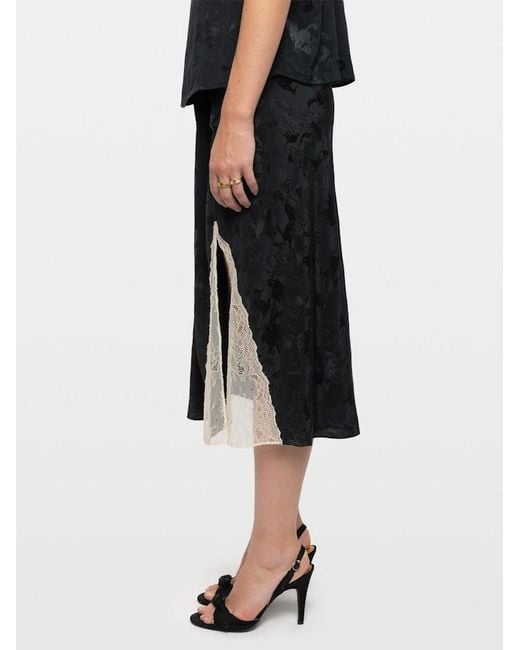 Zadig & Voltaire Black Jayla Skirt 100% Silk