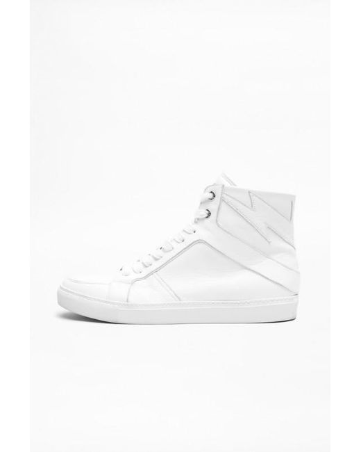 zadig and voltaire white high tops