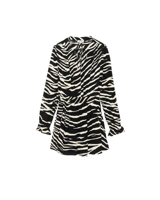 Zadig & Voltaire Black Rayados Dress