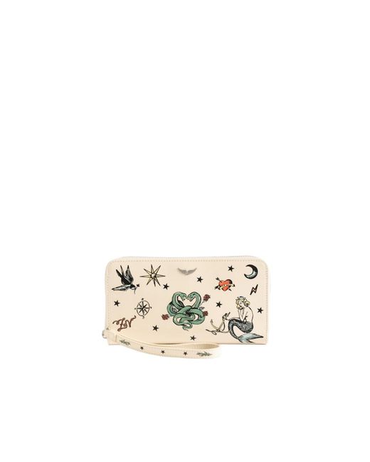 Zadig & Voltaire Metallic Compagnon Tattoo Wallet