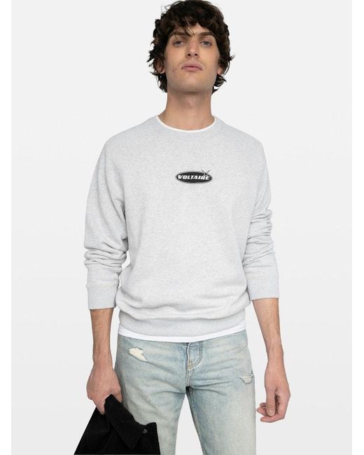 Zadig & Voltaire White Uppy Sweatshirt for men