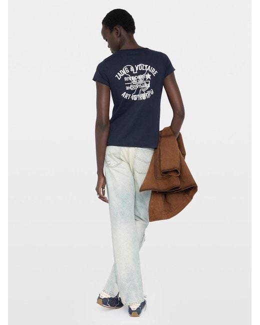 Zadig & Voltaire Blue Henley T-Shirt