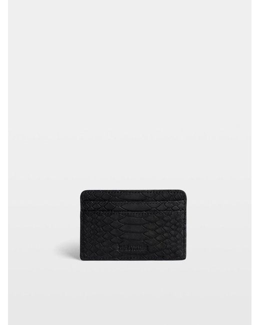 Zadig & Voltaire Black Zv Pass Card Case