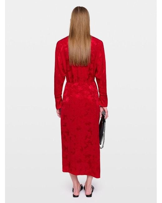 Zadig & Voltaire Red Rouna Silk Dress