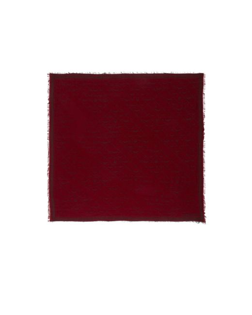 Zadig & Voltaire Red Glenn Monogram 135 Scarf
