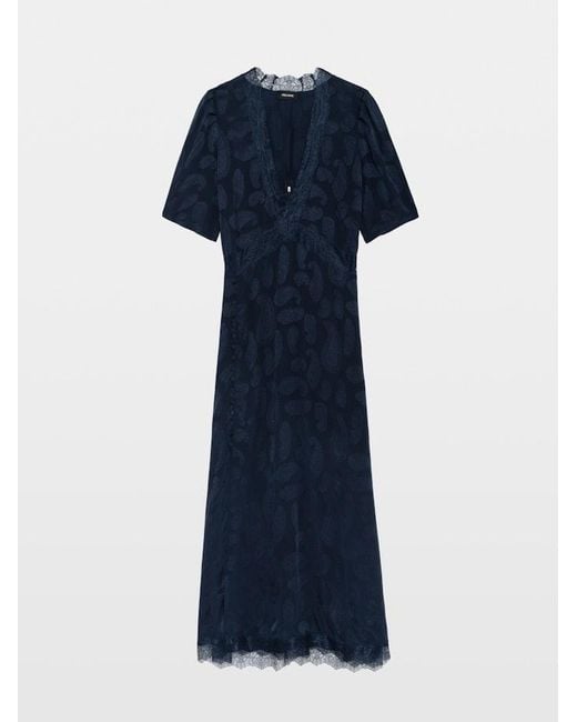 Zadig & Voltaire Blue Redox Dress 100% Silk