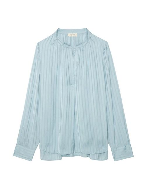 Zadig & Voltaire Blue Bluse Tink Satin