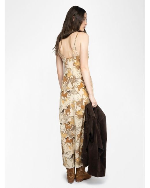 Vestido Ramelil 100% Seda Zadig & Voltaire de color Metallic