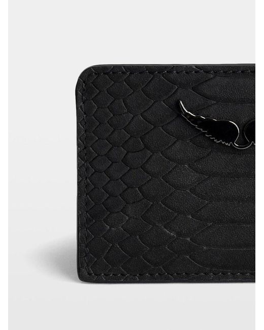 Zadig & Voltaire Black Zv Pass Card Case