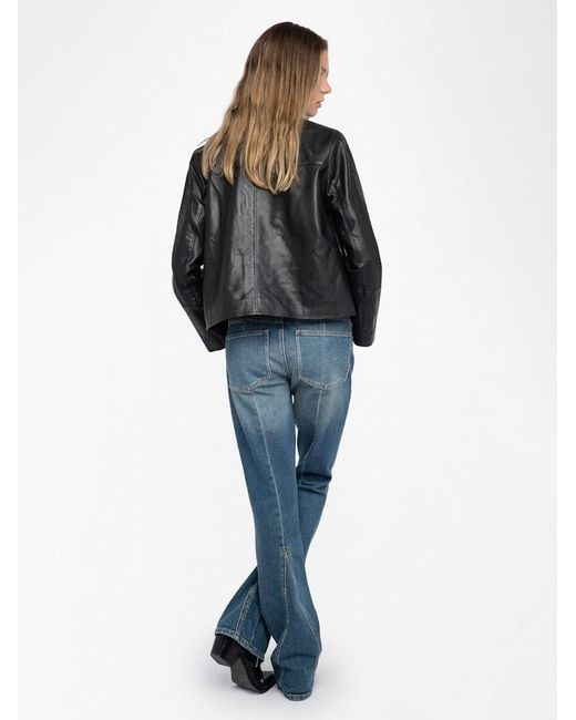 Zadig & Voltaire Black Lessa Leather Jacket