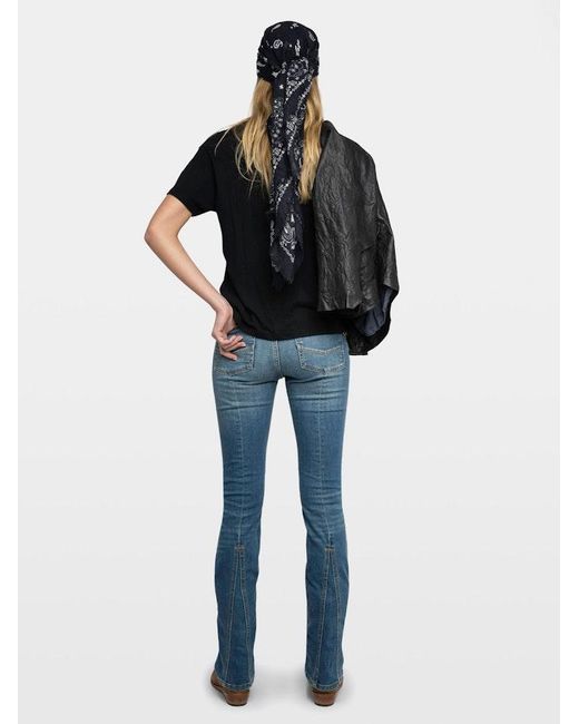 Zadig & Voltaire Black Marta Diamante Wings T-shirt