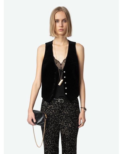 Zadig & Voltaire Black Velvet Emaux Blazer