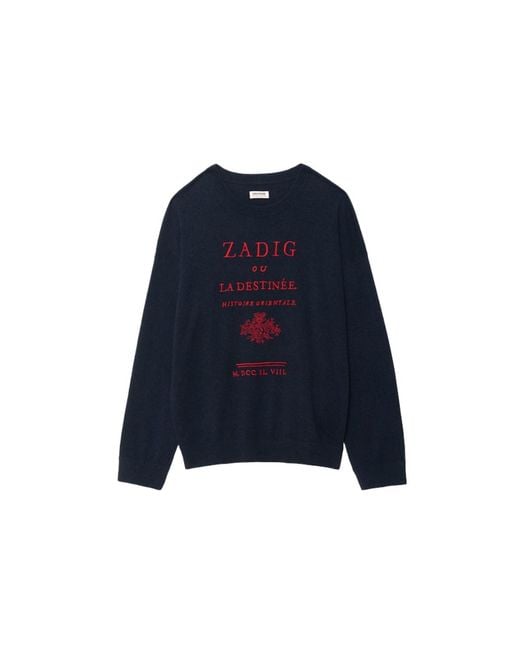 Zadig & Voltaire Blue Marko Jumper for men