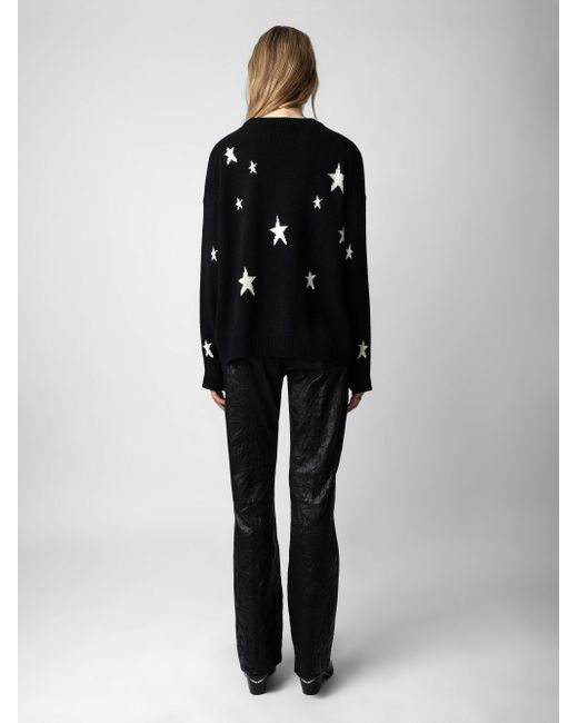 Round-neck knitwear Zadig & Voltaire de color Black