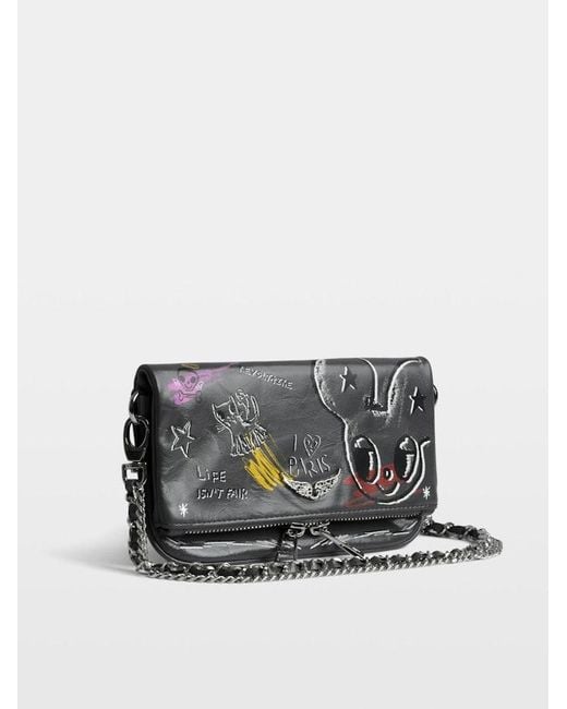 Zadig & Voltaire Gray Rock Nano Humberto Clutch