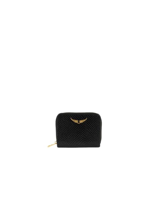 Zadig & Voltaire Black Mini Zv Soft Wild Coin Purse