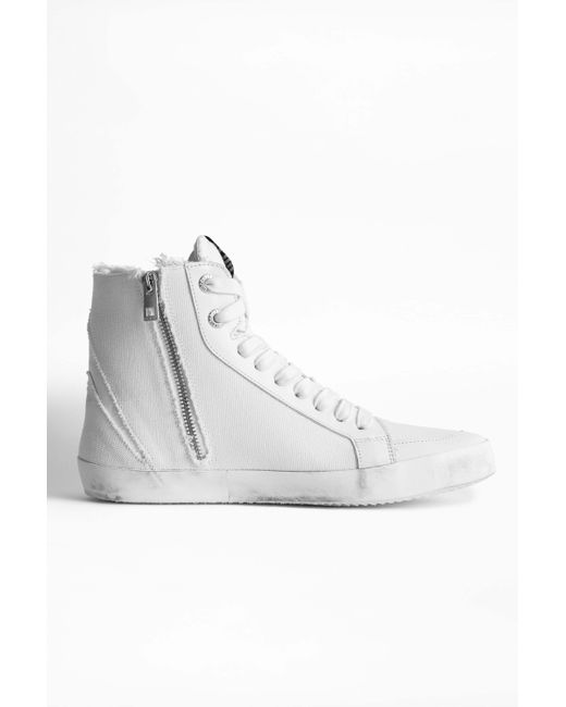 zadig and voltaire white high tops