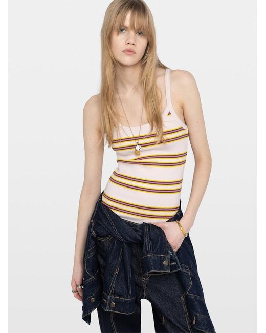 Zadig & Voltaire Pink Albao Tank Top