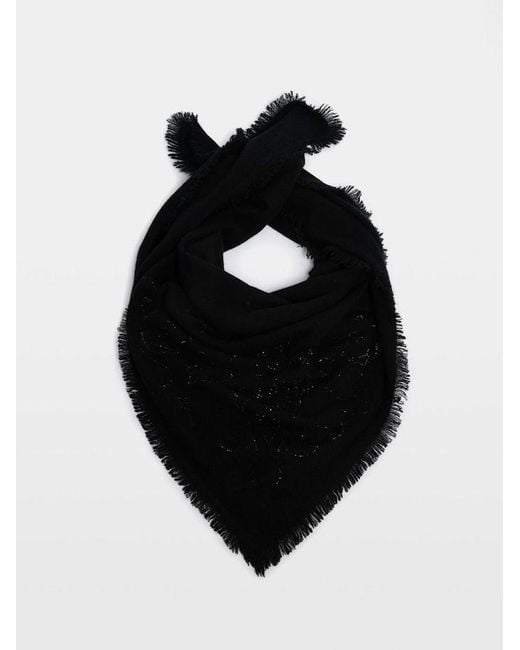 Zadig & Voltaire Black Stevie Strass Western Scarf
