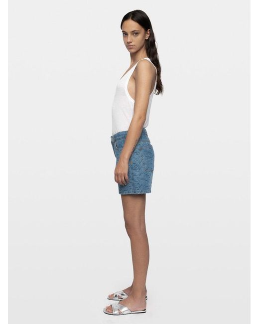 Zadig & Voltaire Blue Sadys Shorts