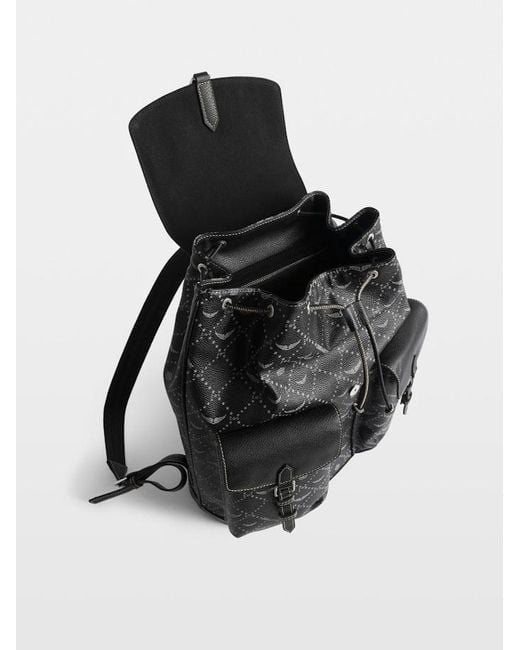 Zadig & Voltaire Black Z Medium Monogram Backpack