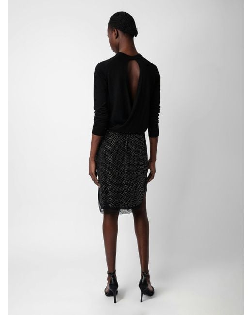 Zadig & Voltaire Black Jozy Silk Skirt
