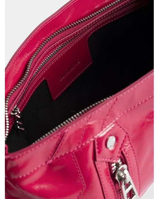 Zadig & Voltaire Red Sunny Moody Vintage Patent Bag
