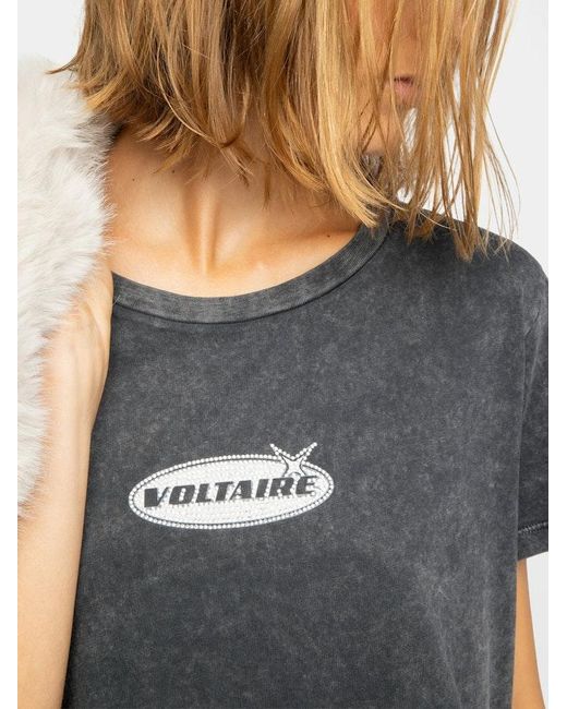 Zadig & Voltaire Gray Alys T-Shirt