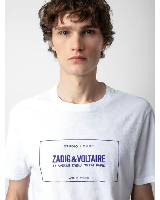 Zadig & Voltaire T-Shirt mit Logo-Print in White für Herren