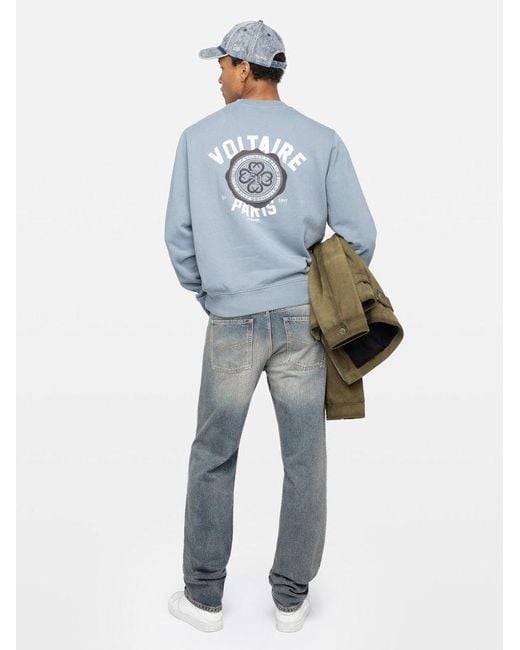 Zadig & Voltaire Blue Sweatshirt Aime for men
