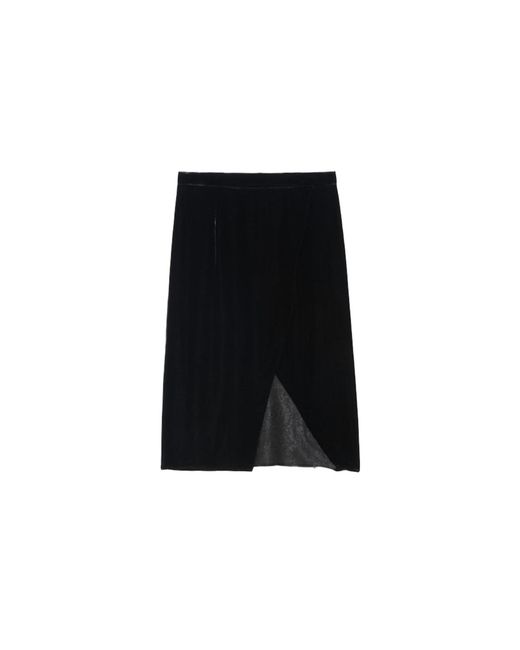Zadig & Voltaire Black Julen Velvet Skirt